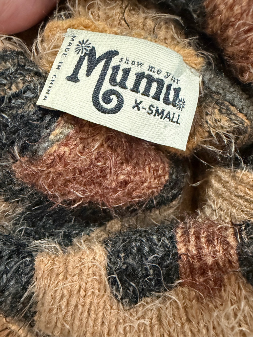Show Me Your Mumu Cheetah Fever Knit Leopard Print Fuzzy Turtleneck Sweater XS/S - Picture 5 of 11